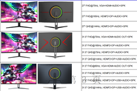 Moniteur de jeu incurvé 27/32 pouces 165Hz Temps de réponse 1/5ms Panneau IPS 99% SRGB