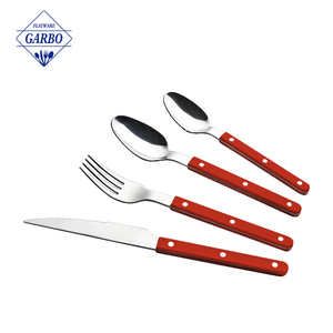 Trung quốc sản xuất bạc Flatware Set thép không gỉ đồ dùng với nhựa xử lý bao gồm Dao/nĩa/Muỗng dao kéo - Product Image 4