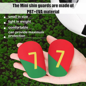 Venta al por mayor logotipo personalizado 7 Unisex Mini <span class=keywords><strong>espinilleras</strong></span> almohadillas fútbol pierna Protector Shin pantorrilla pierna Guard - Product Image 5