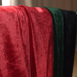 IFR 100% Polyester Bourgogne Velours <span class=keywords><strong>Tissu</strong></span> Plaine Tricoté Couleur Unie Stade Rideau Matériel Divers Polaire - Product Image 1