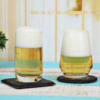 Sous-verres carrés en ardoise noire classiques, écologiques, antidérapants, gravables, personnalisables avec taille sur mesure, vente en gros
