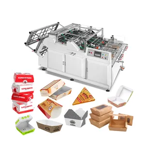 Kemasan karton otomatis dan kotak pembentuk mesin pembuat kertas mesin pembuat kotak makanan cepat untuk kue