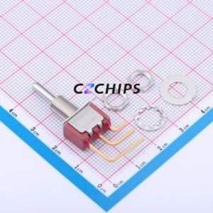 7105SYAV2BE Toggle Switch Switch Single Pole Double Throw 20V 20V Cylindrical Knob - Product Image 1