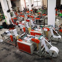 Machine de fabrication de sacs HERO entièrement automatique d'emballage alimentaire en plastique PEHD LDPE Machine de fabrication de sacs souples à deux lignes Usine clé en main