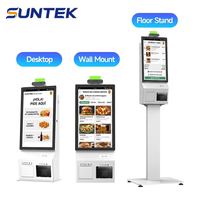 SUNTEK - Quiosco de Autoservicio con Pantalla Táctil de 21.5"/27", Terminal de Pago con Certificación CE y Cumplimiento de la normativa GDPR para Supermercados