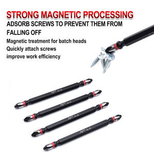 Punta de Destornillador de Doble Extremo de Acero Aleado S2, Magnética y Resistente a Impactos, con Ranura para Pintura, para Uso Industrial - Product Image 2