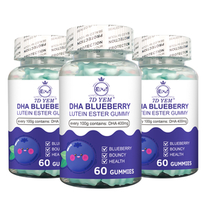Oem/Odm Best Verkopende 7d Yem Dha Bosbessen Luteïne Ester Gummy Voedingssupplement 60 Gummies - Product Image 3