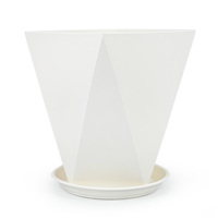 Pot de fleurs carré durable à auto-arrosage avec trou de drainage, capacité de 36 L, pour utilisation en intérieur/extérieur, design minimaliste