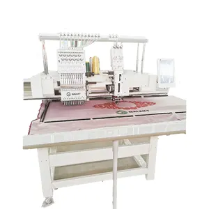 1+1 flat and coiling with C type embroidery machine 12 color 15 needles