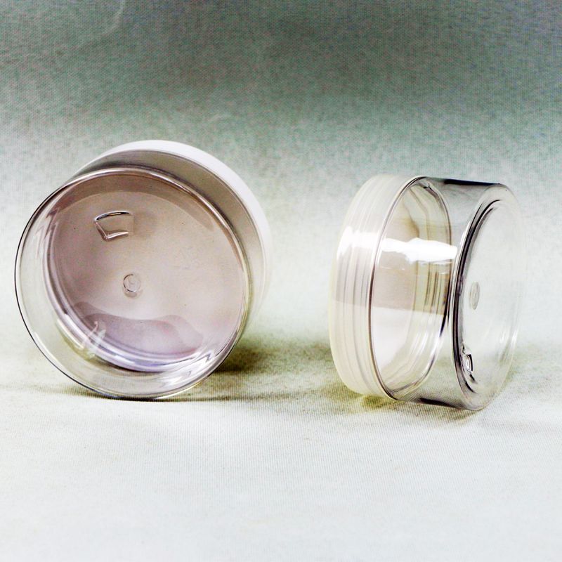 Factory Price 300ml 400ml 500ml Plastic Jar With Aluminum Cap Round Food Store Jars With Lid PET Jar