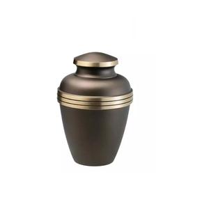 Urnes de souvenir de crémation en métal en laiton de haute qualité les plus solides avec des fournitures funéraires de bande de gravure - Product Image 5