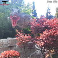 Modèle de dinosaure artificiel grandeur nature, simulation animatronique de T-rex pour parc à thème