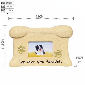 Resin Pet <strong>Urn</strong> for Puppy <strong>Cat</strong> Dog Kitten Memorial Cremation Coffin with Bone &amp; Fish Shape - Product Image 5