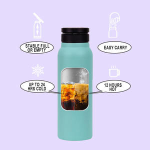 Gobelet et bouteille isothermes en acier inoxydable Topnovo sans BPA, design moderne, avec support magnétique pour téléphone. - Product Image 4