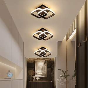 卧室厨房走廊阳台简约发光二极管吸顶灯黑色方形嵌入式灯具 - Product Image 6