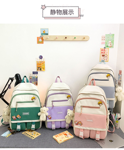 Odm/OBM trường dễ thương phụ nữ công suất lớn học sinh trung học nhiều Túi sinh viên Ba lô túi với mặt dây chuyền dễ thương - Product Image 5