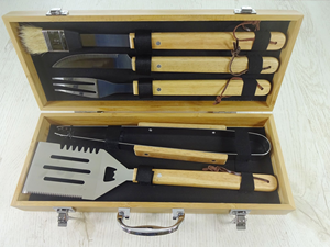 Juego de 11 Utensilios para Barbacoa de Estilo Clásico, con Estuche de Bambú, de Acero Inoxidable, para Asar a la Parrilla - Product Image 5