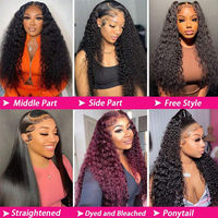Perruque bouclée birmane 30 pouces sans colle HD pour cheveux naturels noirs de luxe à haute densité, cuticules alignées, cheveux bruts