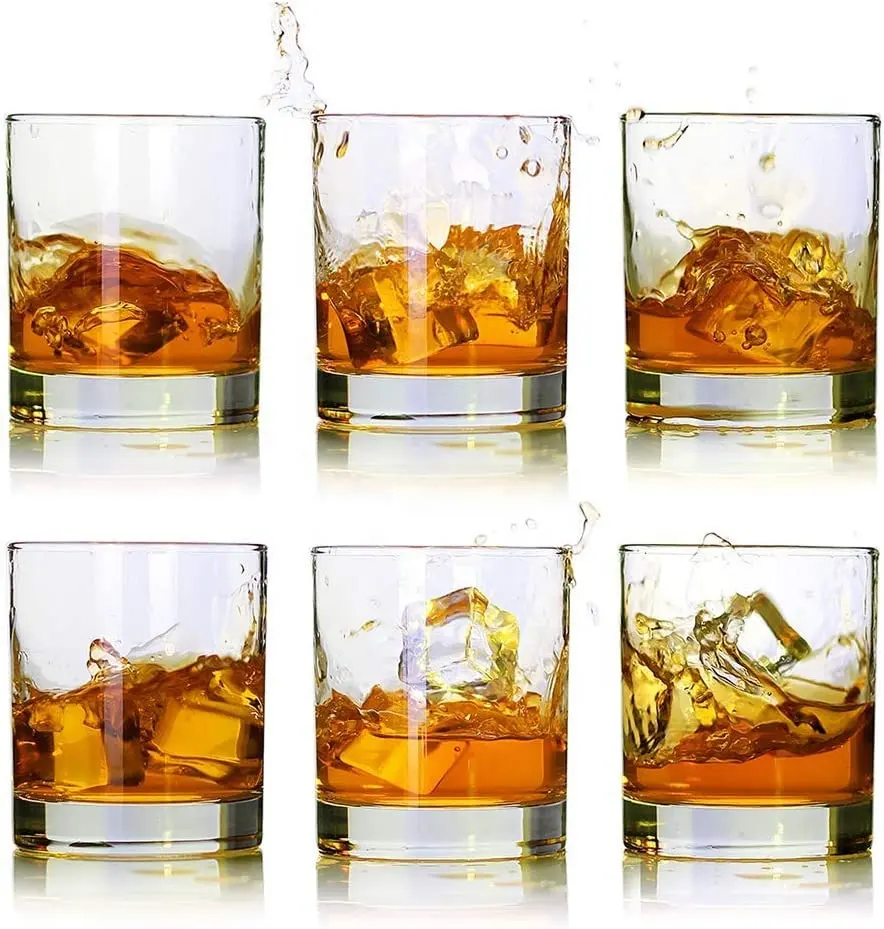 Hete Verkoop Ouderwetse Heldere Whiskyglazen Kopjes Crystal Rock Shot Glazen Whisky Beker Voor Cocktailglas