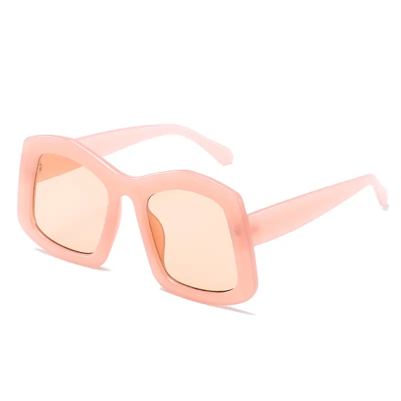 STORY XY8643-gafas de sol cuadradas para mujer, anteojos de sol con montura grande, irregulares, UV400, a la moda, Color caramelo, para fiesta, novedad de otoño 2021