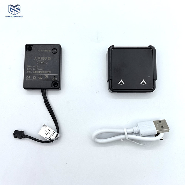 12V-24V Smart Wireless Door & Handsweep Switch with LED Sensor Control for Cabinet Lighting 60W Black