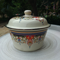 Soupière Traditionnelle Vintage Écologique en Émail, Bol de Lavage Alimentaire, Assiette en Acier Métallique Personnalisée, Ustensiles de Cuisine, Vaisselle, Soupières