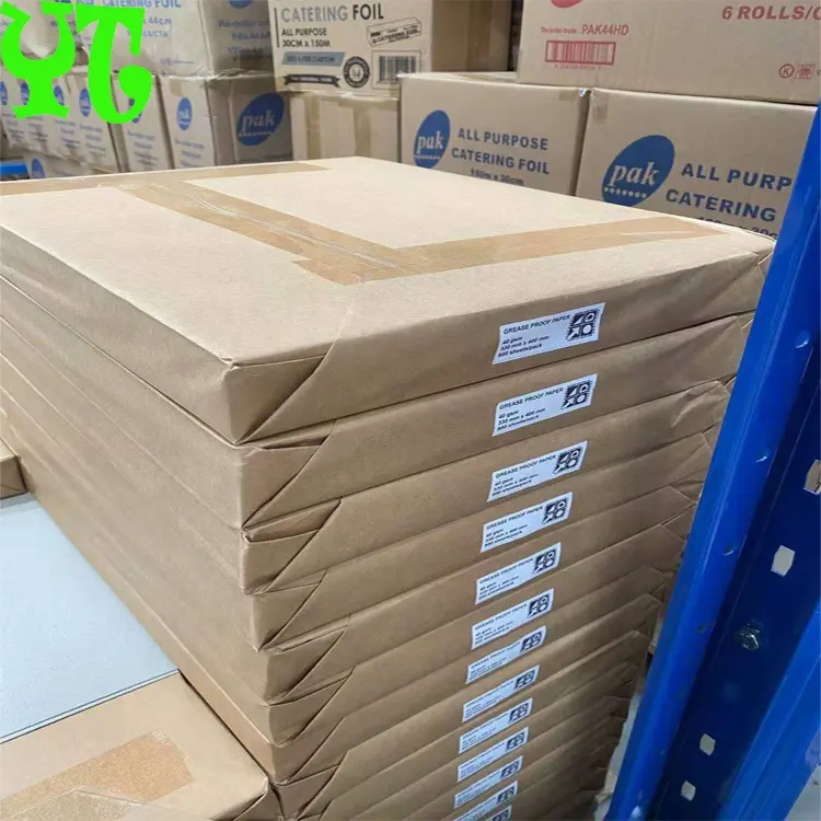 Kit de papel à prova de óleo para mercado australiano, kit de papel resistente ao óleo para mercado alimentar 3-11 400x330mm 500x700mm 30x40 polegadas 24x36polegadas