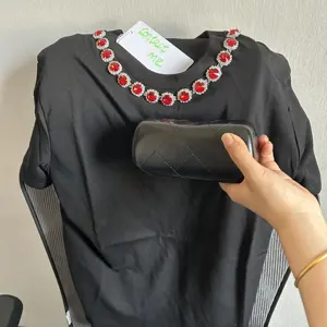 CONTACTEZ-MOI 2024 célèbre designer de marque strass perlé t-shirt de luxe unique