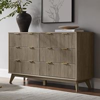 Commode à 6 tiroirs en chêne moderne de luxe OEM, écologique, durable, certifiée sécurité, pour chambre à coucher
