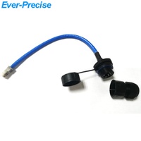 Montage sur panneau rj45 connecteur étanche avec câble femelle connecteur ethernet étanche rj 45 CAT6 Bouclier avec capuchon anti-poussière