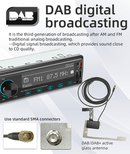BQCC 1din 2.5D pantalla táctil REPRODUCTOR DE MP3 para coche Autoradio BT 12V en el tablero DAB FM receptor SD USB BT MP3 Radio asistente de voz AUX - Product Image 4