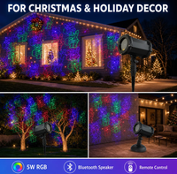 Projecteur laser de Noël avec haut-parleur Bluetooth, motifs de Père Noël RGB, télécommande, pour extérieur, jardin, pelouse, neige, maison