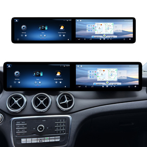 Lettore Video per Auto da 25,6 Pollici con Navigazione GPS, Schermo Touch, Radio Auto a Doppio Schermo, Carplay per Mercedes CLA <span class=keywords><strong>GLA</strong></span> C117 X156 13-19 - Product Image 1