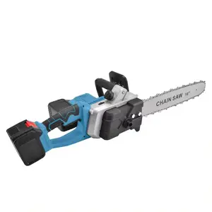 21V 14/16 Inch Wood Cutting Machine Battery Tool Electric Cordless Lithium ChainSaw Power Chain Saws