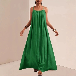 Nuovo Stile 2026: Abito da Spiaggia Europeo Monocolore, Stile Bohémien per Donna - Product Image 3