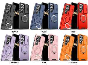 Cover posteriore per fotocamera a scorrimento antiurto per <span class=keywords><strong>Samsung</strong></span> S25 ultra <span class=keywords><strong>360</strong></span> con anello per telefono cellulare custodia per iPhone per Google per Xiaomi
