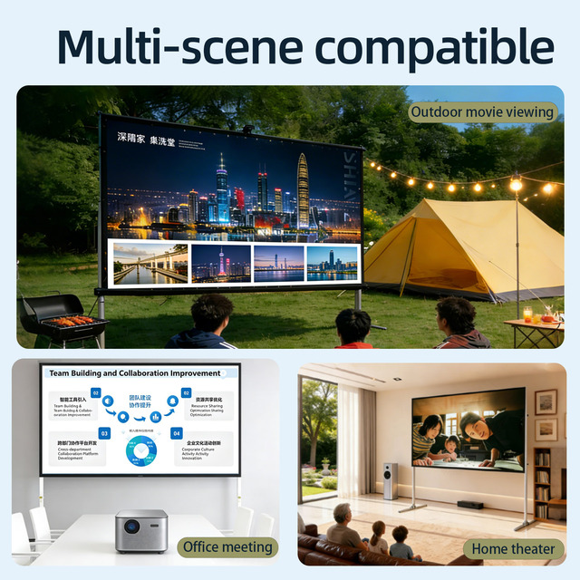 SHENGMU KZ-01 84inch 3C Anti-Speckle High Quality Portable Fast Fold Screen 8K Ready 16:9 Format 1-Year Warranty for Stage