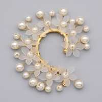 Nouvelles boucles d'oreilles vintage de style chinois, faites à la main, avec perles et strass en forme de fleur, luxueusement conçues, polyvalentes
