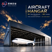 Hangar en acier métallique sur mesure, hangar préfabriqué pour avions de grande taille, hangar industriel modulaire haute résistance, hangar pour avions