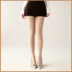 Women 240D Opaque Slim-Fit Shaping Tights High Waist No-Roll-Down <strong>Waistband</strong> Elastic One Seam Pantyhose Winter <strong>Thick</strong> <strong>Leggings</strong> - Product Image 4