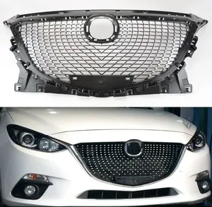 ตะแกรงหน้า StarNav สำหรับ Mazda 3 Axela ปี 2014 2015 2016 แบบ Racing สีดำ สำหรับกันชนหน้า ช่องดักอากาศ ฝากระโปรงหน้า ตะแกรงหม้อน้ำ - Product Image 5