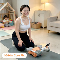 Rodillo Abdominal Ligero con Rebote Automático para Ejercicio Diario en Casa, Fitness y Deporte para Adultos, Hombres y Mujeres