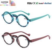 Nouvelles Lunettes de Lecture Rondes et Compactes avec Verres Photochromiques UV400 Personnalisables, Logo Privé Disponible, Lunettes Presbyopes pour Hommes et Femmes