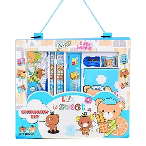 Stationary Accessories Journal Notebook Pencil Box Back to School Supplies Kids Stationery Set for Children Gift