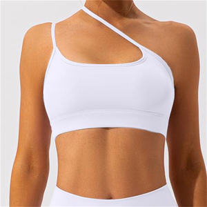 Completo sportivo da donna senza cuciture, traspirante e anti-sudore, in maglia, con top corto in <span class=keywords><strong>pizzo</strong></span>, ideale per yoga, palestra, corsa e jogging, reggiseno sportivo da donna. - Product Image 1