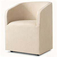 Fauteuil d'appoint moderne haut de gamme en lin pour villas de luxe, salles d'exposition et salons commerciaux