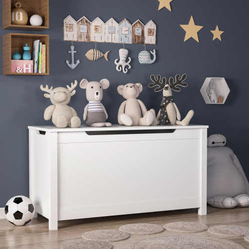 Children's Wooden Toy Box FCJ for Organizing Toys and Games