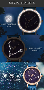 Megir 7024 cao cấp của phụ nữ ăn mặc Vòng đeo tay đồng hồ Rose Gold lưới không thấm nước thời trang thạch anh tùy chỉnh biểu tượng sang trọng đồng hồ màu đen Thứ Sáu - Product Image 3