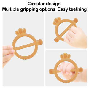 Anneau de <span class=keywords><strong>dentition</strong></span> sans BPA pour bébés Jouet à mâcher en silicone souple Soulagement sensoriel Apaise la douleur des gencives Jouet de <span class=keywords><strong>dentition</strong></span> sûr pour bébé - Product Image 3