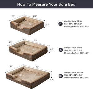 Nachbau mittelgroß extragroß Schaumsofa abnehmbare waschbare Abdeckung wasserdichte Futterung rutschfester Boden Couch orthopädisches Hundebett - Product Image 6